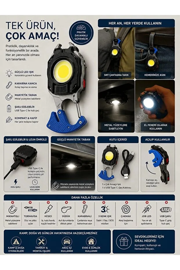 Lampe LED Rechargeable Porte-Clés
